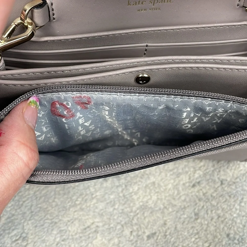 Kate Spade Star Bright Owl Crossbody Bag Gray